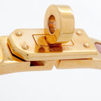 Hermes Bangle Mini Click Kelly Gold Plated Pink Bracelet — view 5