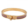 Hermes Bangle Mini Click Kelly Gold Plated Pink Bracelet