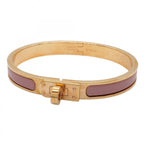 Hermes Bangle Mini Click Kelly Gold Plated Pink Bracelet