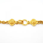 Chanel Necklace Vintage CC Logo Clover Motif Gold Plated — view 4