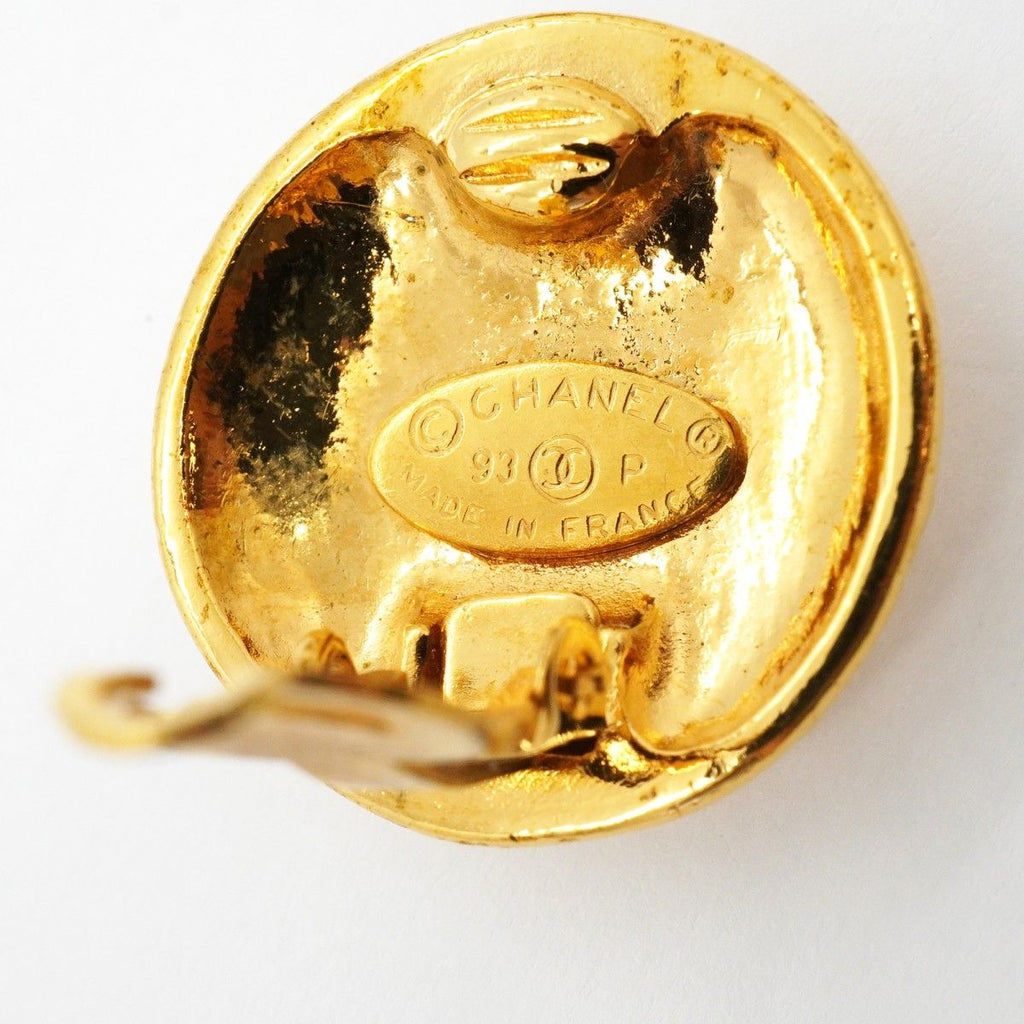 Chanel Earrings Vintage CC Logo Round — view 4
