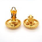 Chanel Earrings Vintage CC Logo Round — view 3