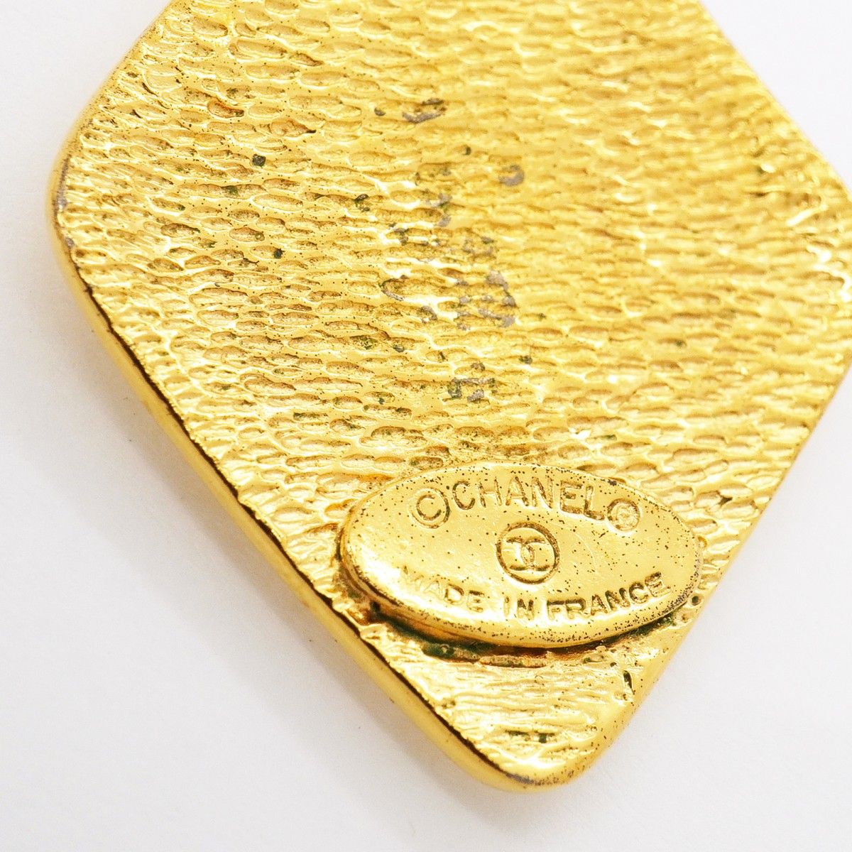 Chanel Necklace Vintage CC Logo Diamond Gold Plated — view 5