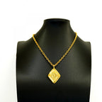 Chanel Necklace Vintage CC Logo Diamond Gold Plated — view 6