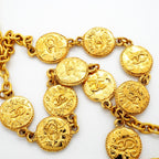Chanel Necklace Vintage CC Logo Gold Plated — view 8