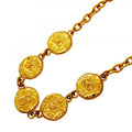 Chanel Necklace Vintage CC Logo Gold Plated