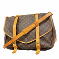 Louis Vuitton Shoulder Bag Monogram Saumur 43 Brown