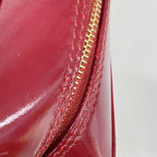 Chanel Shoulder Bag Choco Bar Patent Leather Red Gold — view 9