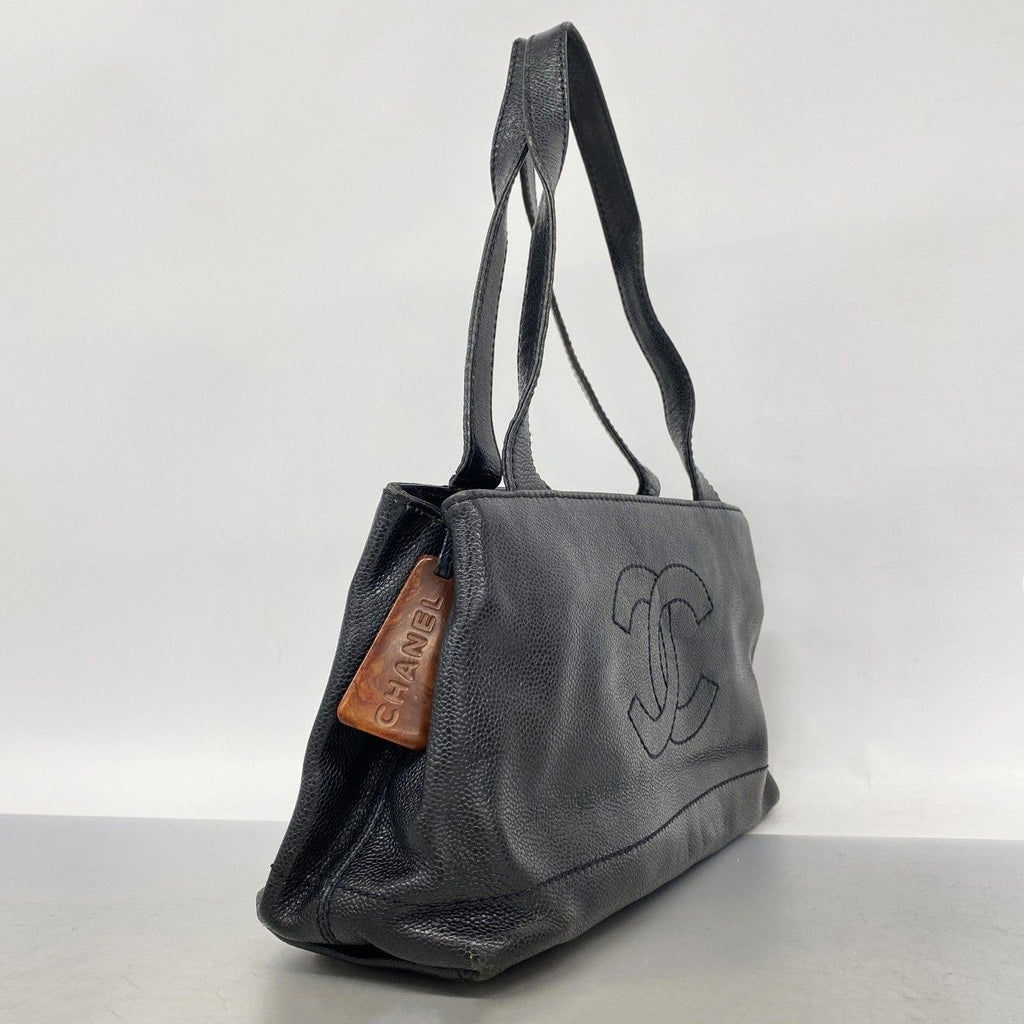 Chanel Handbag Caviar Leather Black Gold — view 2