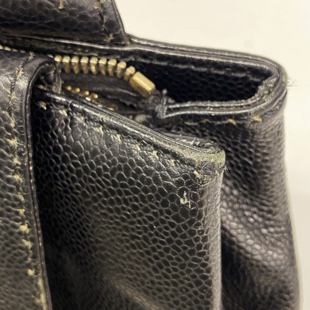 Chanel Handbag Caviar Leather Black Gold — view 8