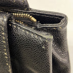 Chanel Handbag Caviar Leather Black Gold — view 8