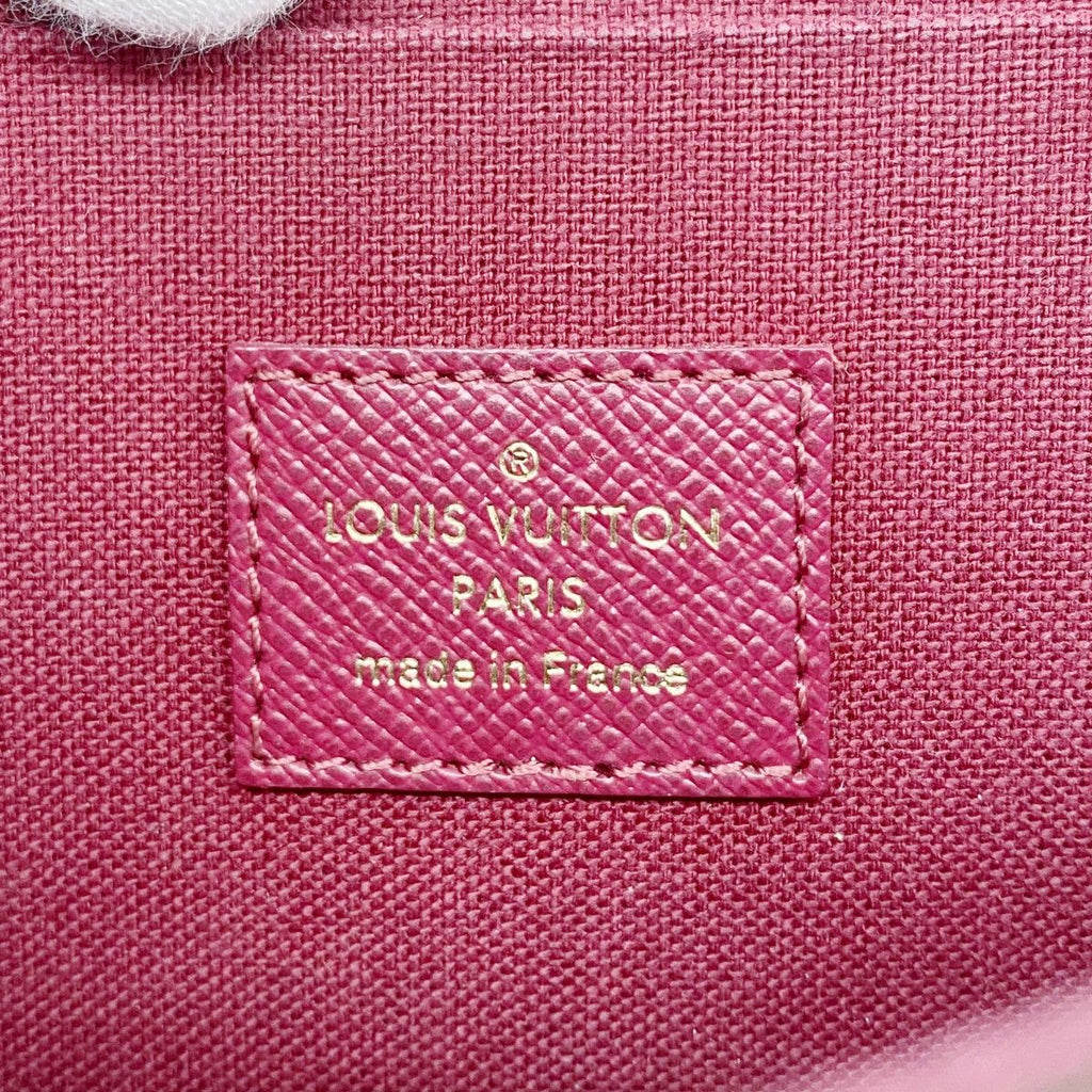 Louis Vuitton Shoulder Wallet Monogram Pochette Felicity Brown Fuchsia — view 4