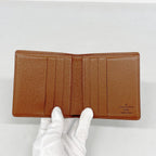Louis Vuitton Billfold Monogram Portobier 6 Cult Cles Brown Wallet — view 3