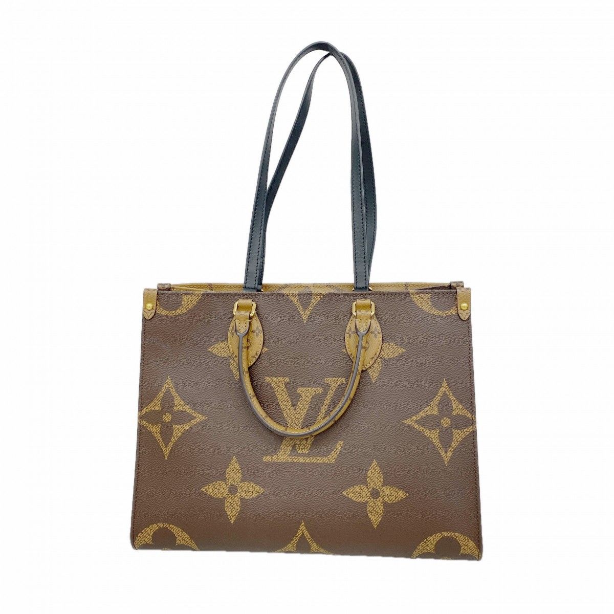Louis Vuitton Tote Monogram Giant Reverse On The Go MM Brown 2-Way