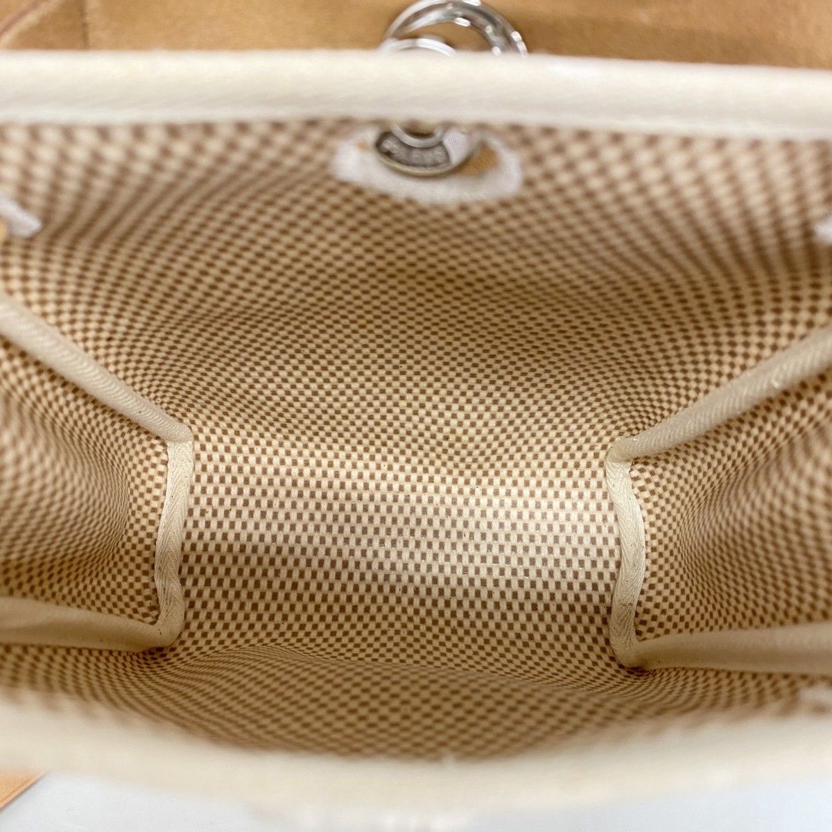 Hermes Shoulder Bag Herbag TPM Toile GM Natural Silver — view 4