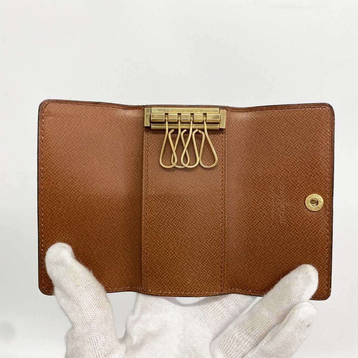 Louis Vuitton Key Case Monogram Multicles 4 Brown Key Holder — view 3