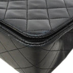 Chanel Shoulder Bag Quilted Lambskin Black Gold — view 6