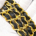 Chanel Shoulder Bag Quilted Lambskin Black Gold — view 9