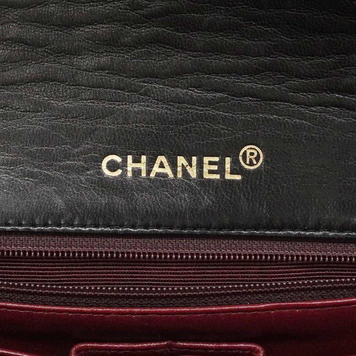 Chanel Shoulder Bag Quilted Lambskin Black Gold — view 5