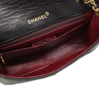 Chanel Shoulder Bag Quilted Lambskin Black Gold — view 4