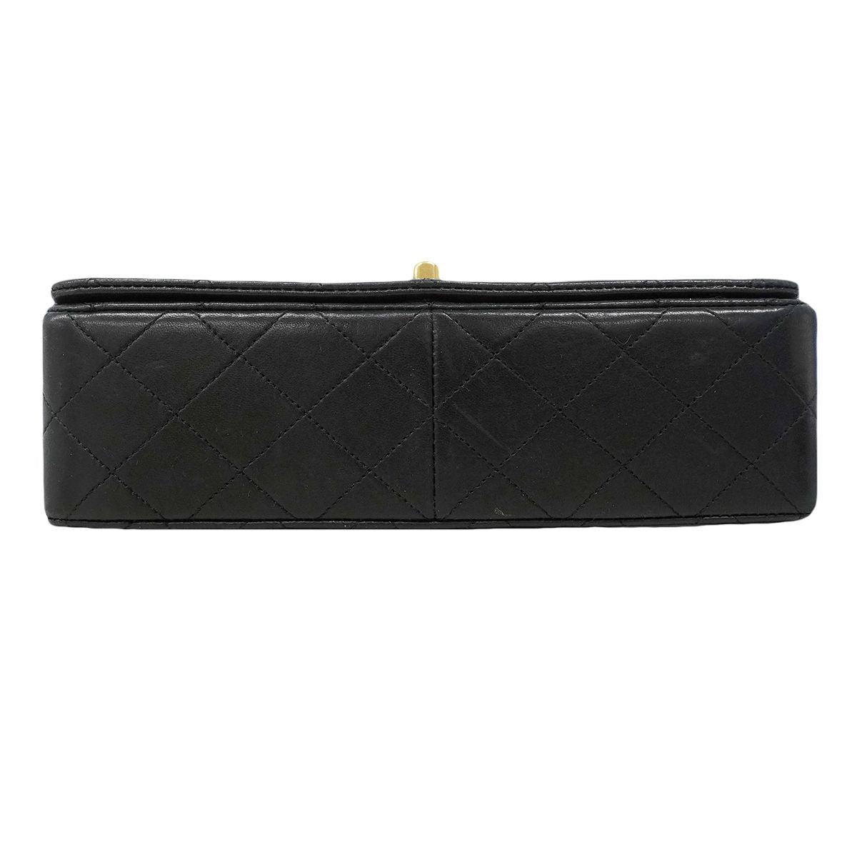 Chanel Shoulder Bag Quilted Lambskin Black Gold — view 3