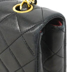 Chanel Shoulder Bag Quilted Lambskin Black Gold — view 7