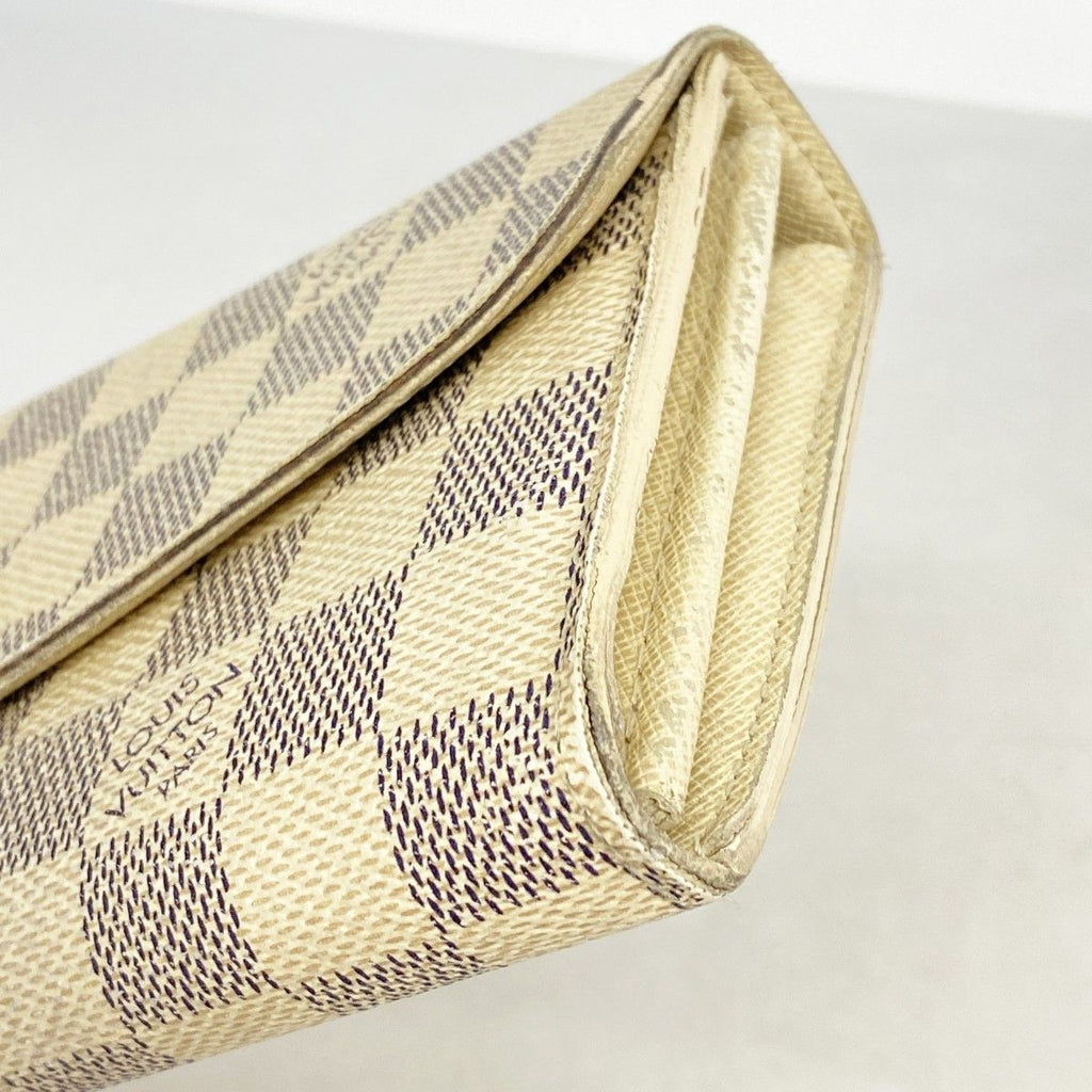 Louis Vuitton Wallet Damier Azur Portefeuille Sarah White — view 7