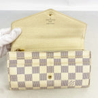 Louis Vuitton Wallet Damier Azur Portefeuille Sarah White — view 9