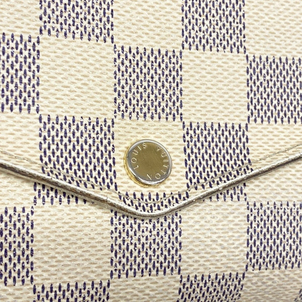 Louis Vuitton Wallet Damier Azur Portefeuille Sarah White — view 8