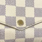 Louis Vuitton Wallet Damier Azur Portefeuille Sarah White — view 8