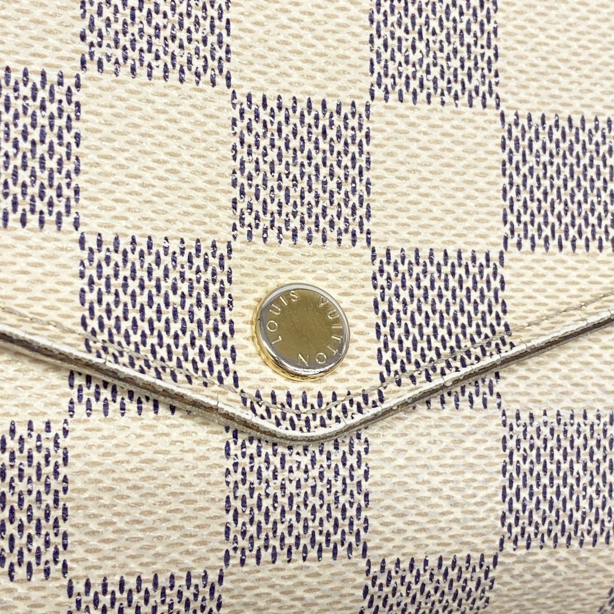 Louis Vuitton Wallet Damier Azur Portefeuille Sarah White — view 8