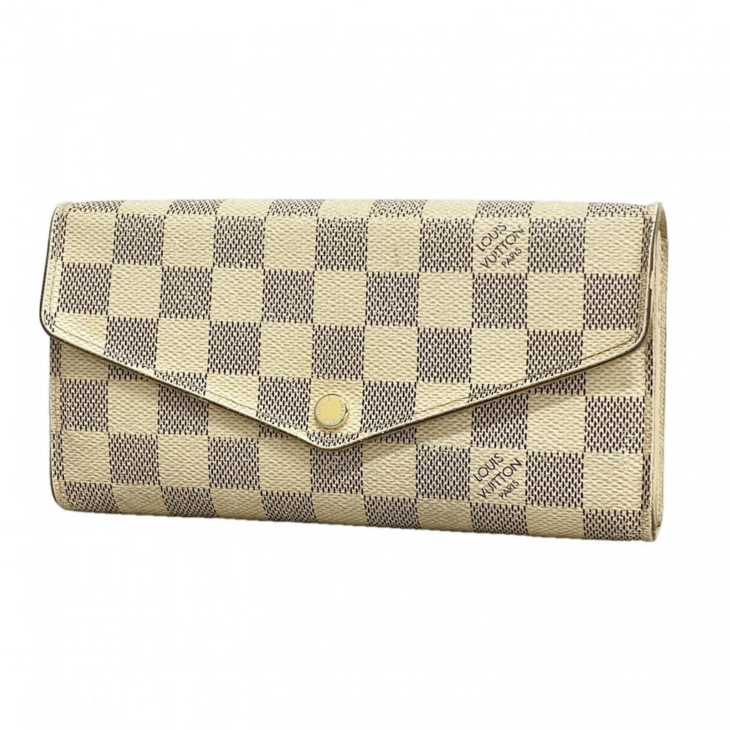 Louis Vuitton Wallet Damier Azur Portefeuille Sarah White