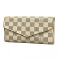 Louis Vuitton Wallet Damier Azur Portefeuille Sarah White