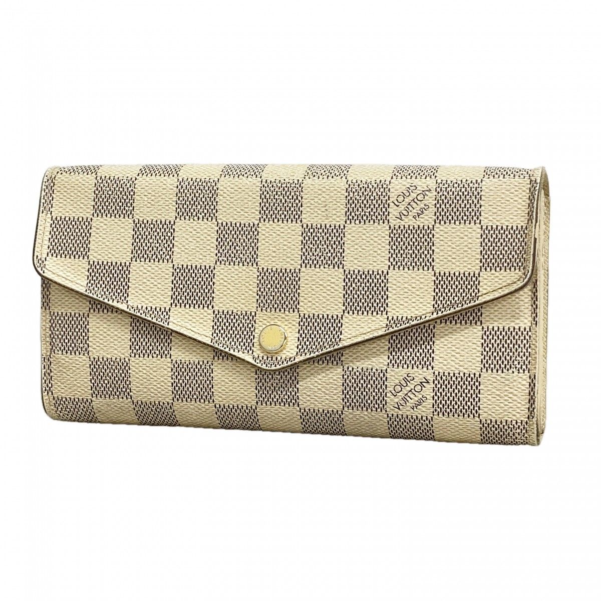 Louis Vuitton Wallet Damier Azur Portefeuille Sarah White