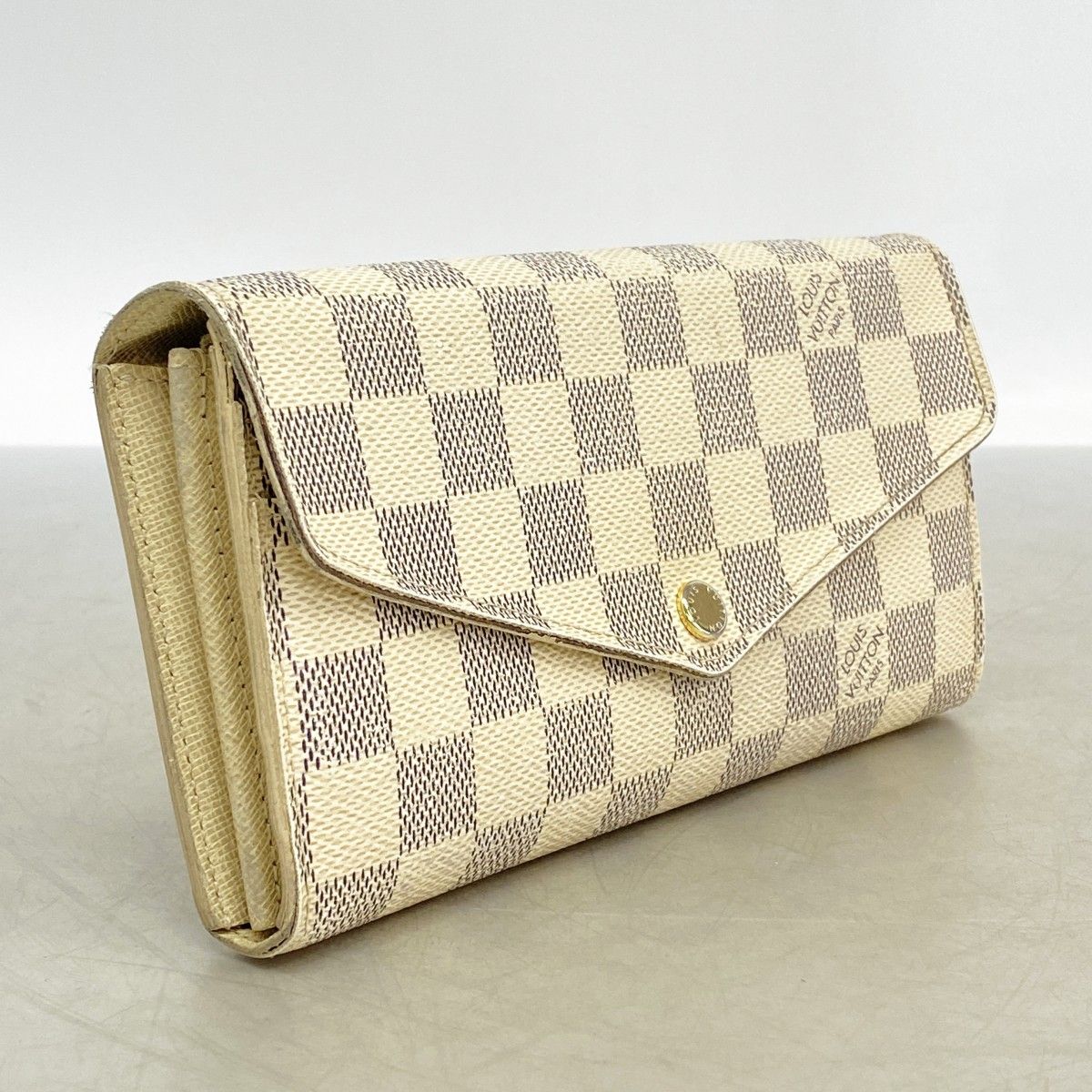 Louis Vuitton Wallet Damier Azur Portefeuille Sarah White — view 2