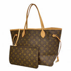 Louis Vuitton Tote Monogram Neverfull MM Brown Rose Beige