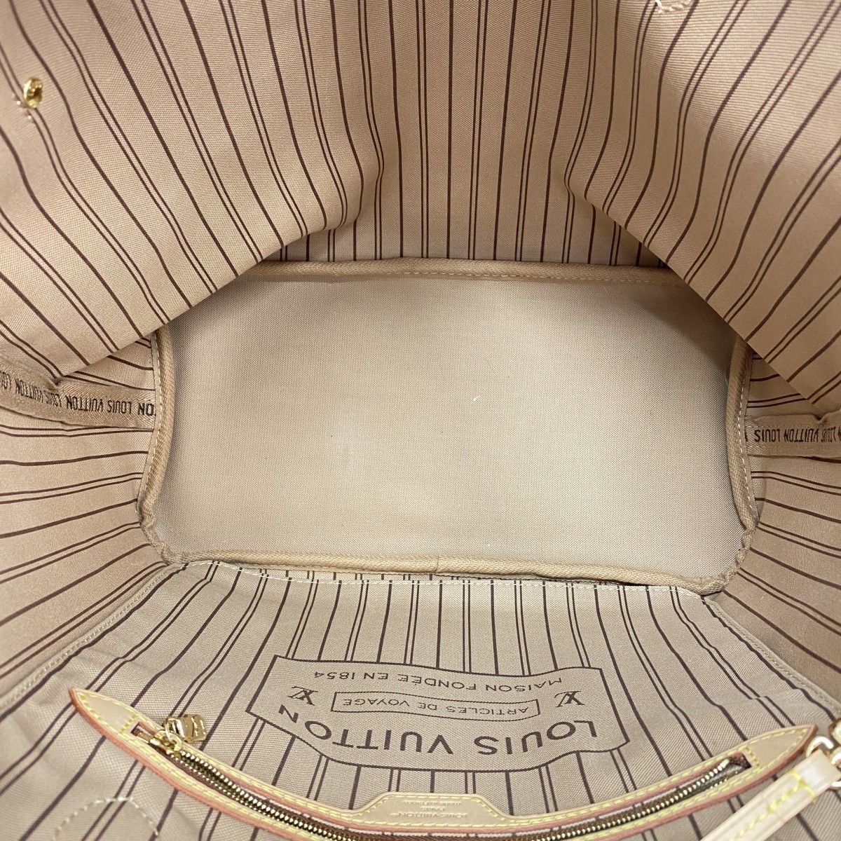 Louis Vuitton Tote Monogram Neverfull MM Brown Rose Beige — view 4