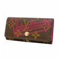 Louis Vuitton Key Case Monogram Trunk Multicles 4 Brown Pink