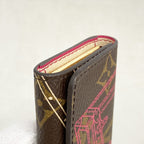 Louis Vuitton Key Case Monogram Trunk Multicles 4 Brown Pink — view 5