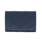 Gucci Key Case 6 Navy Leather Silver Key Holder — view 2