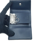 Gucci Key Case 6 Navy Leather Silver Key Holder — view 6