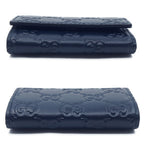 Gucci Key Case 6 Navy Leather Silver Key Holder — view 4