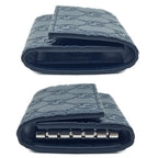 Gucci Key Case 6 Navy Leather Silver Key Holder — view 3