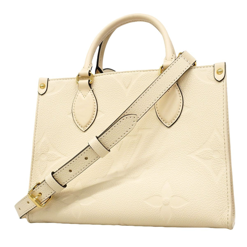 Louis Vuitton Handbag Monogram Empreinte On The Go PM Cream 2-Way