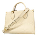 Louis Vuitton Handbag Monogram Empreinte On The Go PM Cream 2-Way