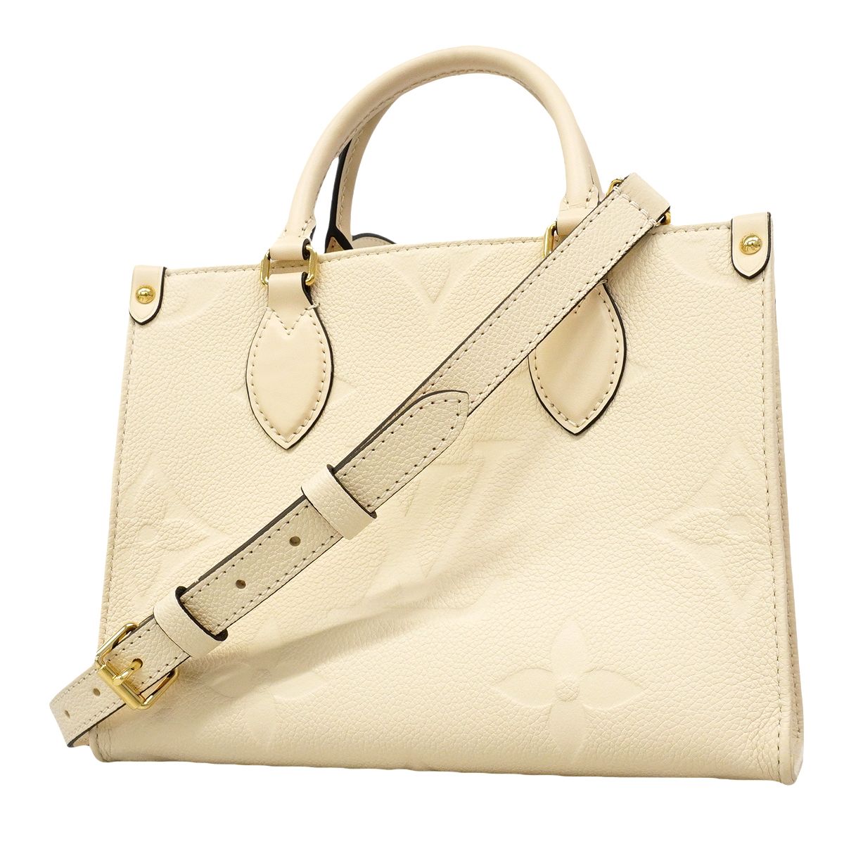 Louis Vuitton Handbag Monogram Empreinte On The Go PM Cream 2-Way