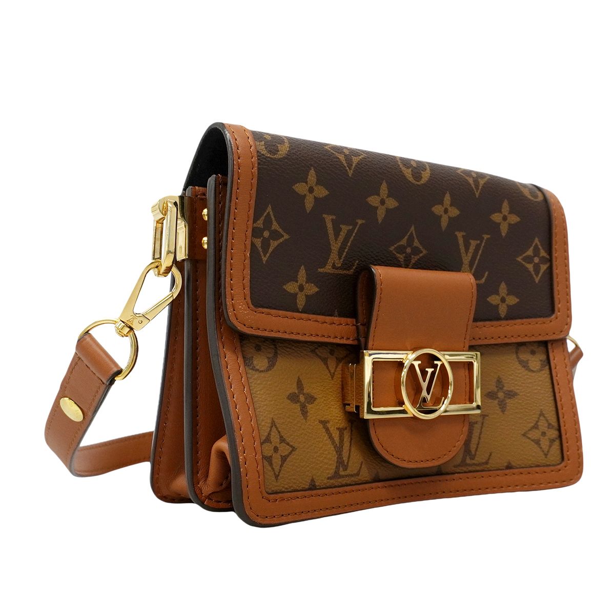 Louis Vuitton Shoulder Bag Monogram Reverse Dauphine Mini Brown — view 2