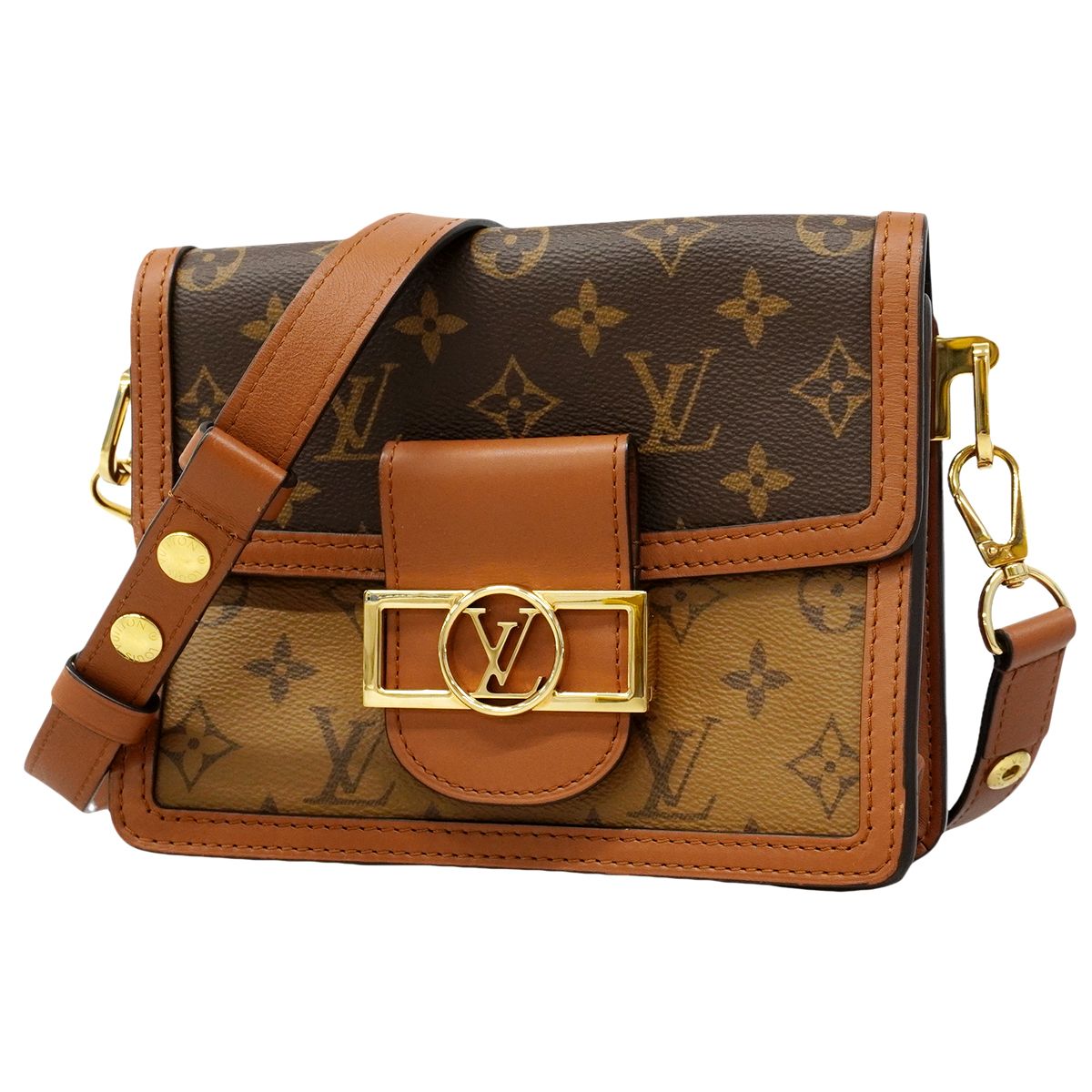 Louis Vuitton Shoulder Bag Monogram Reverse Dauphine Mini Brown