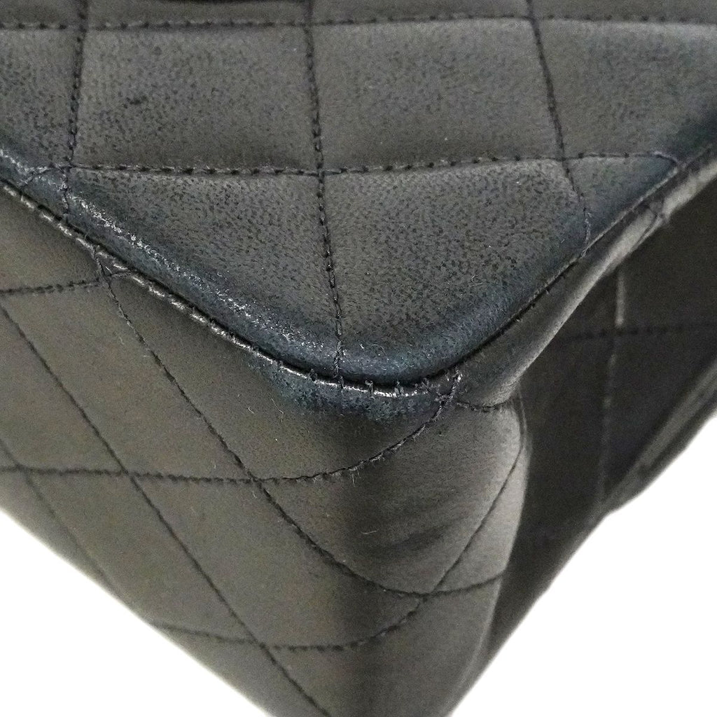 Chanel Shoulder Bag Quilted Lambskin Black Gold — view 6