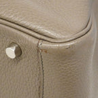 Hermes Handbag Lindy 30 Verso Taurillon Clemence Etain Blue Indigo Silver 2-Way — view 6